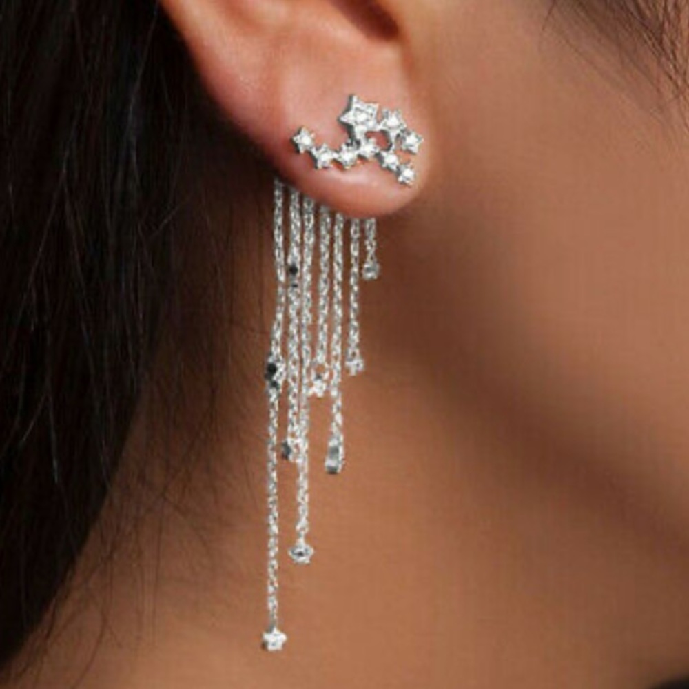 New Sterling silver Long Drop Earrings  Women Gifts A Pair/set